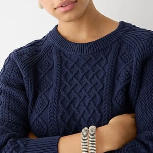 J. Crew Navy Cable Knit Sweater